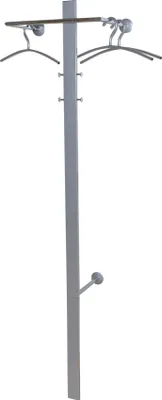 Produktbild von Metallgarderobe mit 3 Metallkleiderbügel "Elvira"