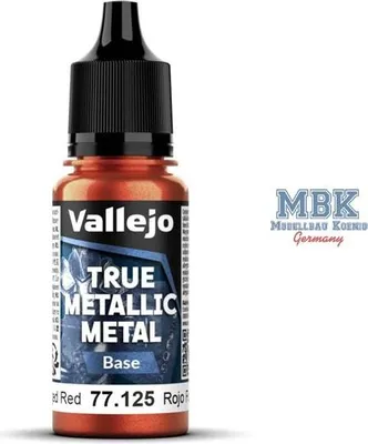 Immagine prodotto di Base metallica Vallejo VA77125, finitura metallica "True Metallic", colore: rosso forgiato