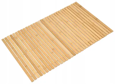 Obrázek produktu pro Koupelnová rohož 40x60 cm Bambusová rohož Přírodní dřevěná pračka