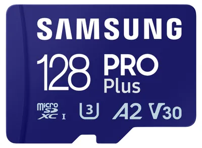 Immagine prodotto di Scheda di memoria microSD Samsung PRO Plus (2023) (incl. adattatore SD) - 128GB, 128GB, MicroSDXC, Classe 10, UHS-I, 180 MB/s, Blu | MB-MD128SA/EU