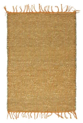 Produktbild von Teppich aus Seegras und Baumwolle in Orange 60x90