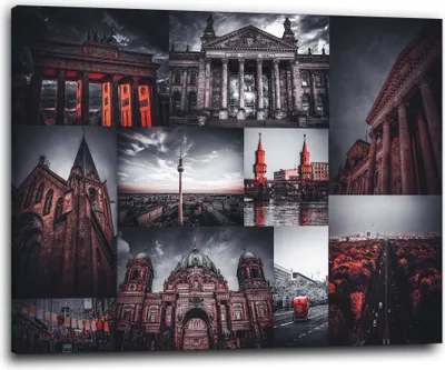 Produktbild von Stadt Berlin, Deutschland Wandbild Leinwandbild Deko Kunst XL: 150x100x4cm
