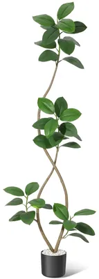 Immagine prodotto di Albero artificiale verde - Grande pianta artificiale in vaso, altezza 210 cm - Particolarmente realistica - Decorazione da interno - Pianta da appartamento facile da curare - Decorazione per casa e ufficio