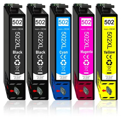 Produktbild von 5er Pack Druckerpatronen 502 502XL kompatibel mit Epson WF-2860