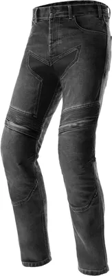 Image de Jean de moto Rebelhorn Eagle 4, coupe slim, noir délavé, taille 36/32