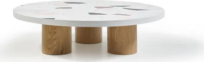 Immagine prodotto di Tavolino da caffè design tavolino in legno bianco tavolino da caffè soggiorno nuovo