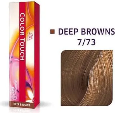 Produktbild von Wella Color Touch Deep Browns, Braun, 7/73, Medium Blonde/Brown Gold, Frauen, 60 ml, Alle Haare