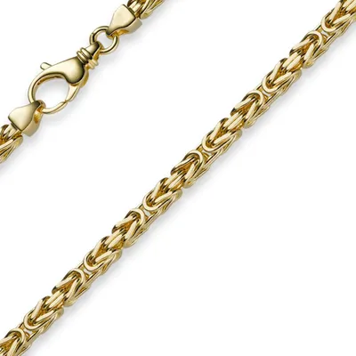 Produktbild von 3,5mm Königskette Halskette Kette aus 750 Gold Gelbgold, 60cm, Herren