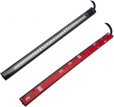 Produktbild von Universelle Motorrad Lichtset mit Heckleuchte, Bremslicht und Blinker - 48 LED, Rot und Gelb - 2er Set