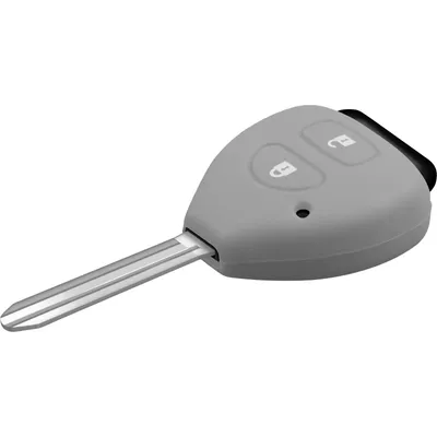 Produktbild von PhoneNatic Silikon Schlüssel Hülle kompatibel mit der Toyota new reiz / Crown 2-Tasten Fernbedienung in grau 2-Key
