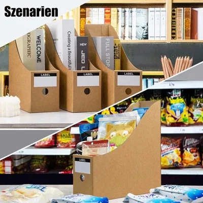 Produktbild von Famanu Zeitschriftenhalter und Zeitungsständer aus Kraftpapier - 8 Stück