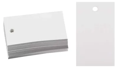 250 Papieranhänger Dekoschilder Geschenkanhänger Preisschilder 50x30mm weiß