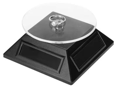 Produktbild von Drehteller Schmuckständer Display - Solarbetrieben - 360 Grad - Acryl - Für Uhren und Schmuck