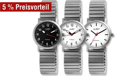 Produktbild von Just Titan Damenuhr mit Titanzugband