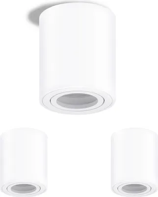 Produktbild von Oktaplex 3 Stück Aufbauspotrahmen GU10 / LED-Module weiß Deckenstrahler