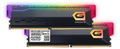 Image de GeIL Mémoire RAM 16 Go DDR5 Orion V RGB 5600 MHz CL38 PC5-44800, format DIMM, couleur grise