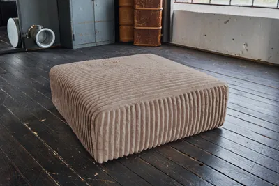 Produktbild von KAWOLA Hocker WIOLO SOFT Sitzelement für Modulsofa Weicher Breitcord taupe