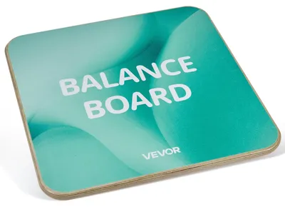 Imagen del producto de VEVOR: Tabla de equilibrio para adultos, 500 x 500 x 18 mm, tabla giratoria de 360°, equipo de entrenamiento de equilibrio de madera con 3 niveles de ajuste, superficie antideslizante para entrenamiento del core, ideal para gimnasio en casa