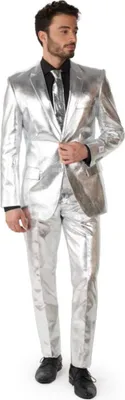 Immagine prodotto di Costume argento lucido - Per carnevale Capodanno Taglia: 50