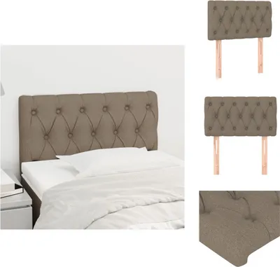 Produktbild von vidaXL Kopfteil Taupe 80x7x78/88 cm Stoff -  Kopf- & Fußenden