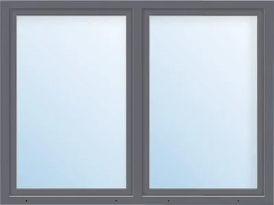 Obrázok produktu pre Plastové okno dvojkrídlové so štulpom ARON Basic biele/antracit 1100 x 1600 mm