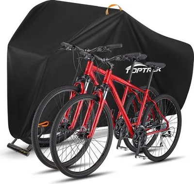 Immagine prodotto di Coperture protettive per biciclette VK impermeabile in tessuto Oxford 420D con parapioggia - 210 x 110 x 95 cm - Copertura per 2 biciclette - per tutte le condizioni atmosferiche