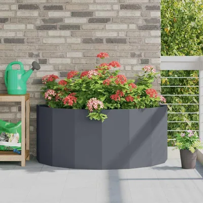 Zdjęcie produktu dla Maison Exclusive – donica na rośliny antracytowa 120 x 60 x 50 cm stal
