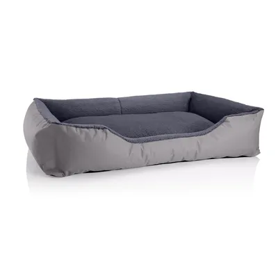 Obrázek produktu pro Pelíšek pro psy TEDDY, pohovka pro psy,(XXL) cca 120x85x23cm,ROCK-FLOW (šedá/šedá)