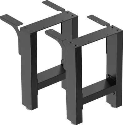 Produktbild von Wiltec Bankkufen aus Stahl 2er Set Vierkantrohren 30x43 cm schwarz pulverbeschichtet Bankgestell Bankbeine Tischbeine Tischgestell