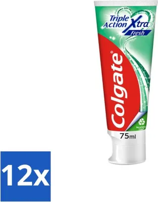 Produktbild von Colgate Zahnpasta Triple Action Extra Fresh 75 ml - Vorteilspack - 12 Stücke