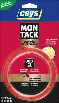 Immagine prodotto di Nastro Ceys MONTACK INCOLLA TUTTO SUBITO, di montaggio, adesivo, 2,5 m x 19 mm