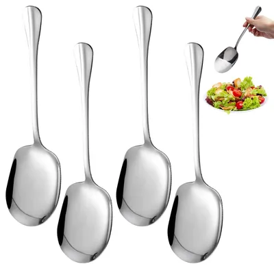 Immagine prodotto di Solidchoice - Set di 4 cucchiai grandi in acciaio inossidabile, 25 cm