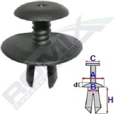 Produktbild von ROMIX Clip Zier- / Schutzleiste 10916 für VW PASSAT (3B3) 13 5mm