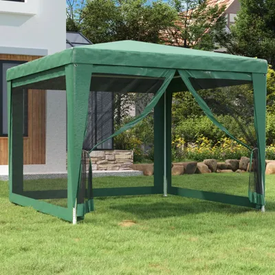 Obrázek produktu pro Maison Exclusive – párty stan se 4 bočními stěnami ze síťoviny, zelený, 3 x 3 m, HDPE
