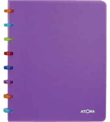 Zdjęcie produktu dla Atoma – Notatnik "Tutti Frutti", format A5, 144 strony, w linie, przezroczysty, fioletowy