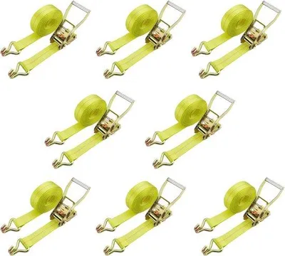 Produktbild von Famanu Zurrgurt 2" x 27" - 4er Set - Ladegutsicherung für Lkw und Anhänger