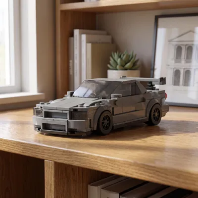 Produktbild von BlockBuddie™ R34 inspirierter Rennwagen Klemmbaustein Set 231 Teile MOC Modell Bausatz Spielzeug Geschenk