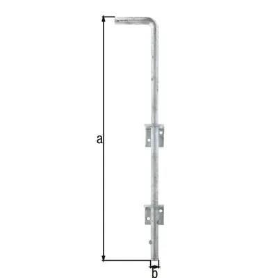 Zdjęcie produktu dla Alberts suwak szlifowany ocynkowany ogniowo śruba Ø 16 mm 600 mm śruba dystansowa - brama 40 mm