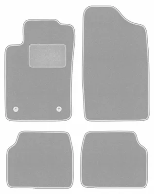 Image de Tapis de sol en moquette pour Peugeot 405 1987-1996 (berline/break) – jeu de 4 pièces, gris, sur mesure – Wielganizator OSLO