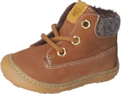 Produktbild von RICOSTA Boots TARY von PEPINO für warme Füße Winterschuhe Glattleder Schnürer Jungen Mädchen uni curry Braun/Grau Größe 24