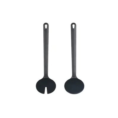 Produktbild von Fackelmann Salatbesteck 29,5 cm, 2-teilig Schwarz