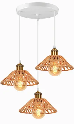 3er Set Hängelampen, industriell, E27, Metall, 22 cm