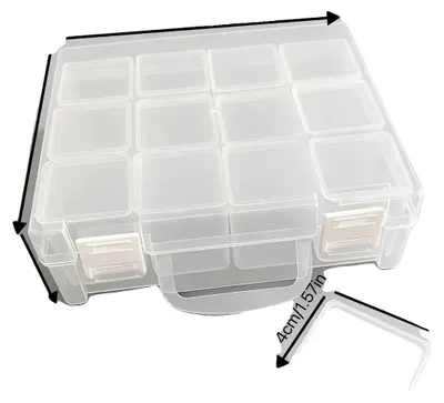 Obrázek produktu pro Sada úložných boxů, multifunkční design, velká kapacita, 12 čtvercových boxů