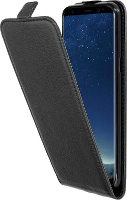 Produktbild von Cadorabo Schutzhülle für Samsung Galaxy S8 PLUS Hülle in Schwarz Flip Etui Handyhülle Case Cover Kunstleder