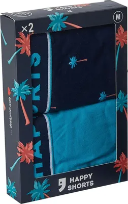 Produktbild von Happy Shorts Herren Boxer 2-Pack Palms - mehrfarbig - Größe S