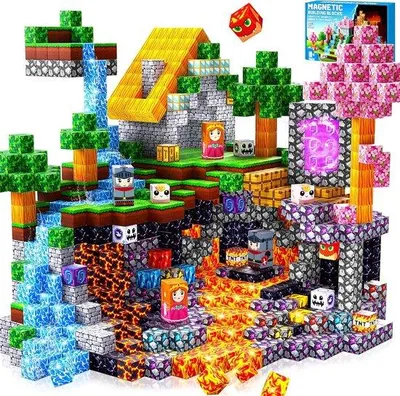 Produktbild von Magnetische Baukasten für Kinder 3-9 Jahre - 150 Teile - Kreatives Magnetisches Spielzeug aus Kunststoff