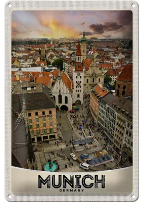 Produktbild von Blechschild Reise 20x30cm Ausblick auf München Deutschland