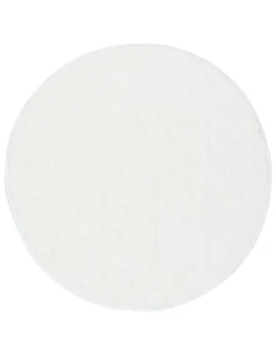 Produktbild von Weicher Badezimmer Teppich Style mit Pullover Muster - rund - 67cm Cremefarben