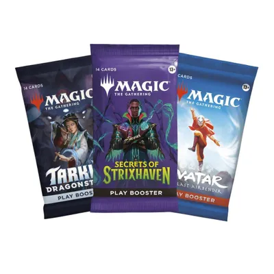 Produktbild von Magic: The Gathering Play Booster Set – 3 zufällige verschiedene englische MTG Play Boosterpacks