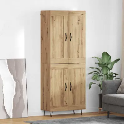 Imagen del producto de vidaXL Mueble alto Artisan, roble, 69,5 x 34 x 180 cm, material de madera